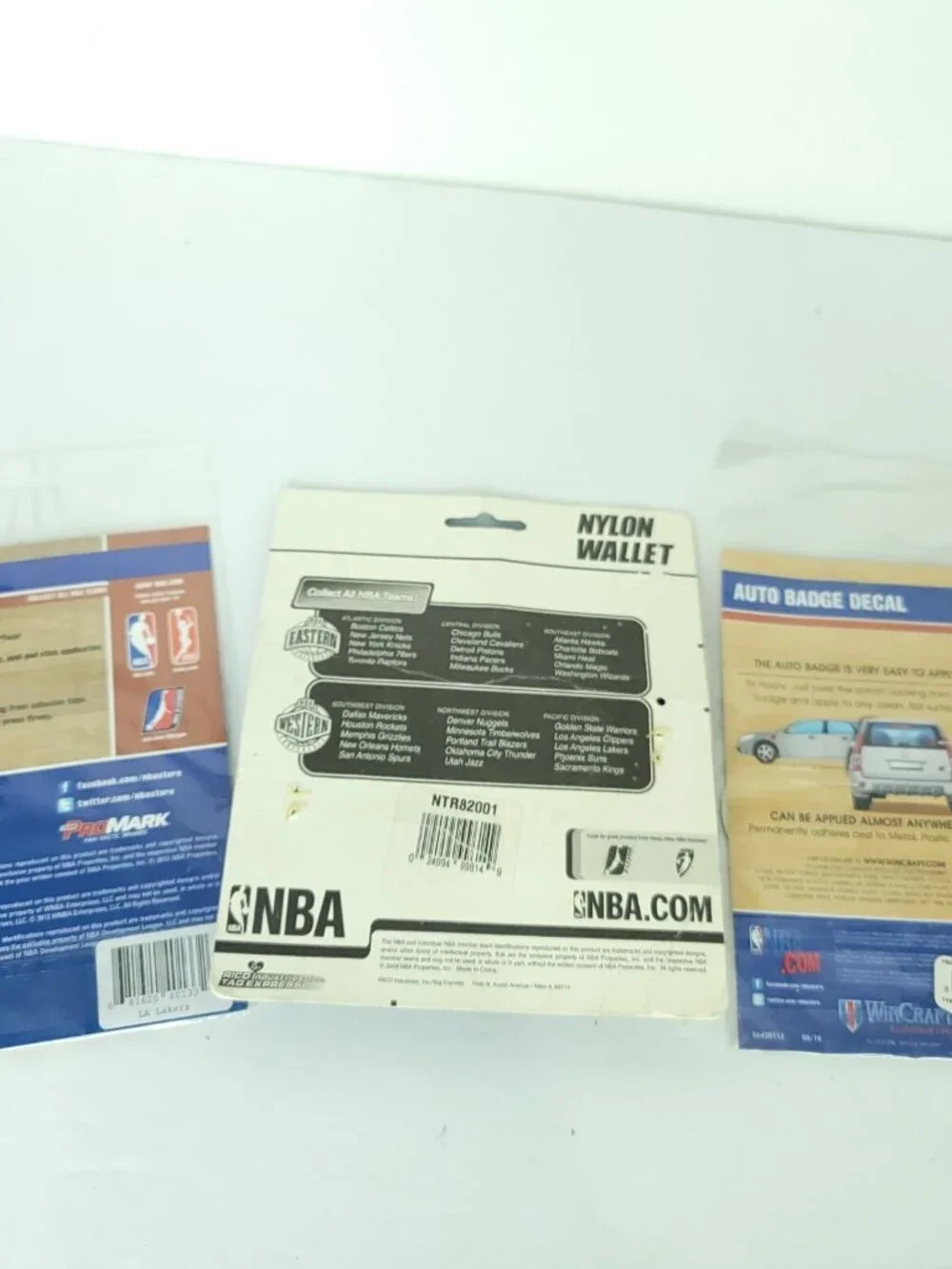 NBA Team Los Angeles Lakers Auto Emblem Metal Badge Decal Wallet Lot of 3 NEW